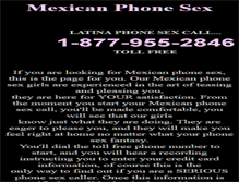 Tablet Screenshot of mexicanphonesex.com